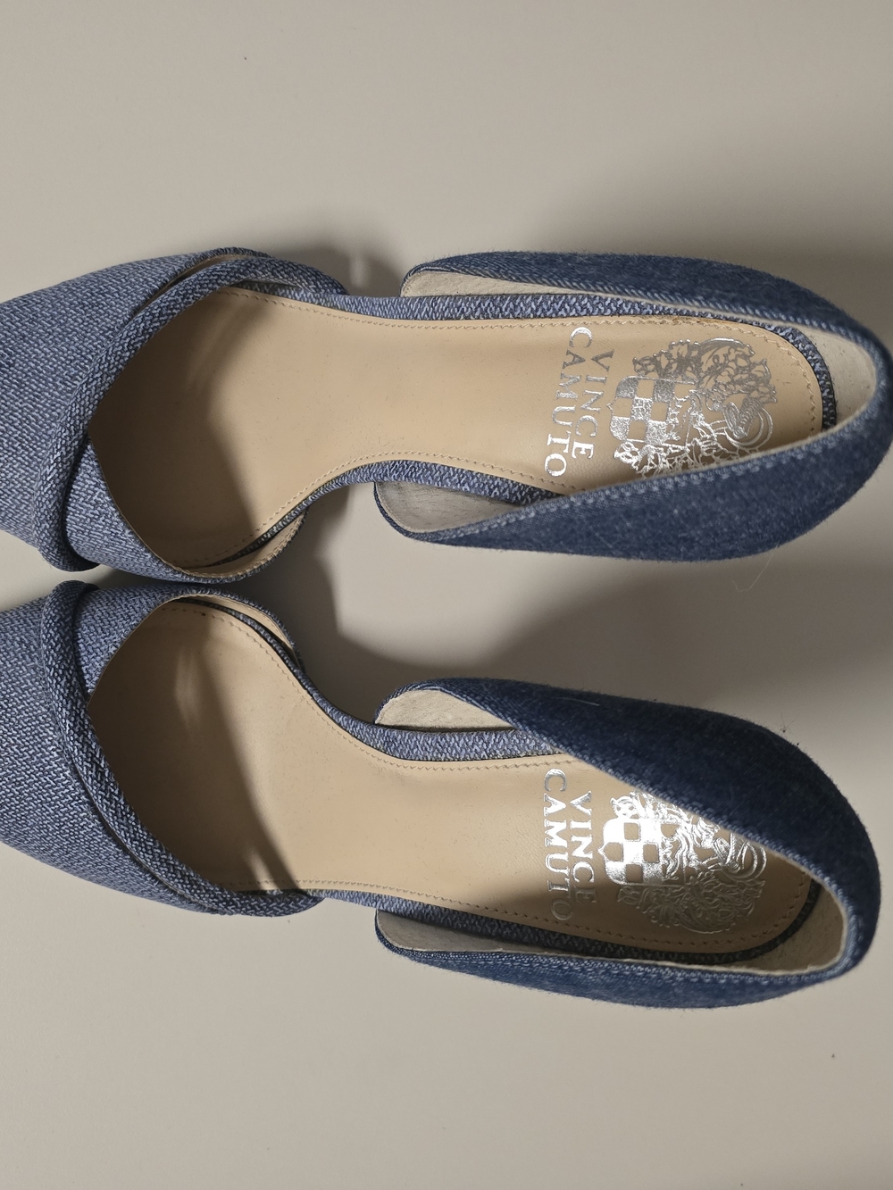 Vince Camuto Denim Blue D'Orsay Mules